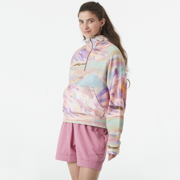 Picture Organic жіноча толстовка Quenda 1/2 Zip Printed W montanea print L, укр, укр