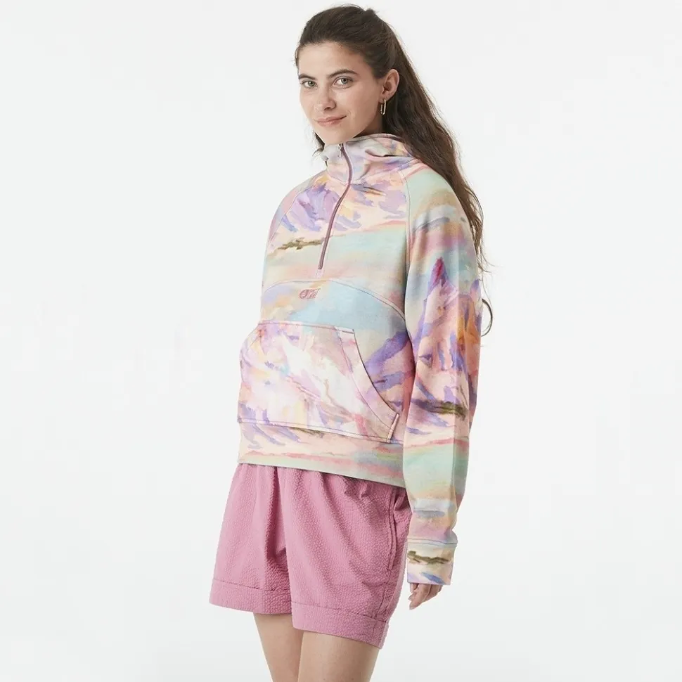 Picture Organic жіноча толстовка Quenda 1/2 Zip Printed W montanea print L (L)