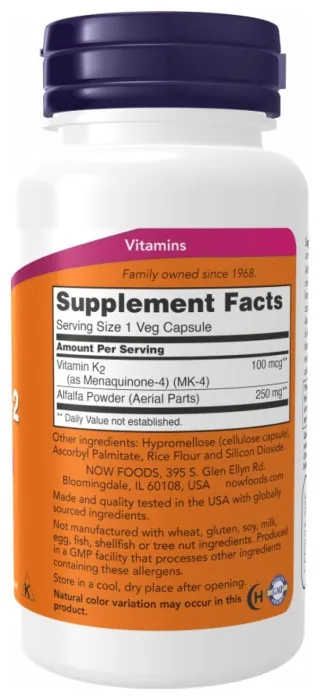 Vitamin K-2 100mcg - 100 vcaps