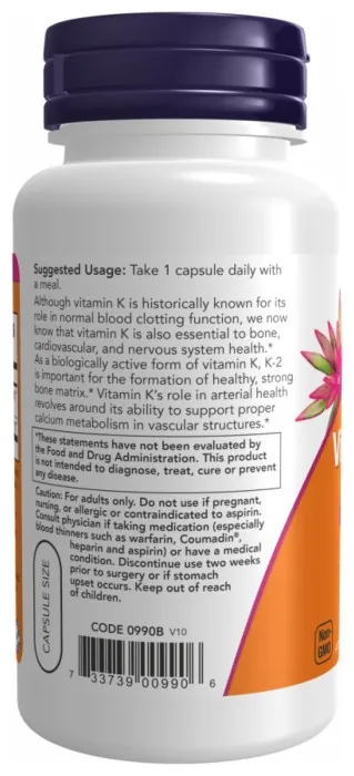 Vitamin K-2 100mcg - 100 vcaps