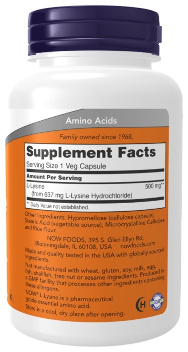 Lysine 500mg - 250 vcaps