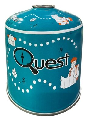 Набір із 12 шт газових балонів різьбових бутанових Quest, 450гр
