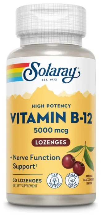 Vitamin B-12 5000mcg - 30 lozenges Natural Cherry