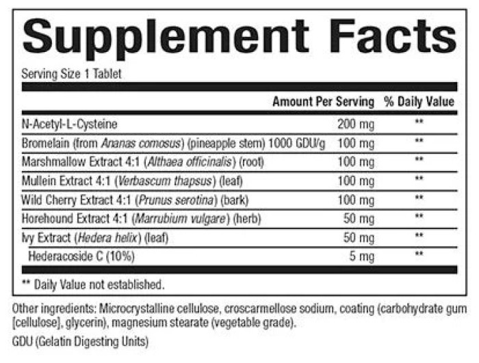 Lung, Bronchial & Sinus Health - 45 tabs