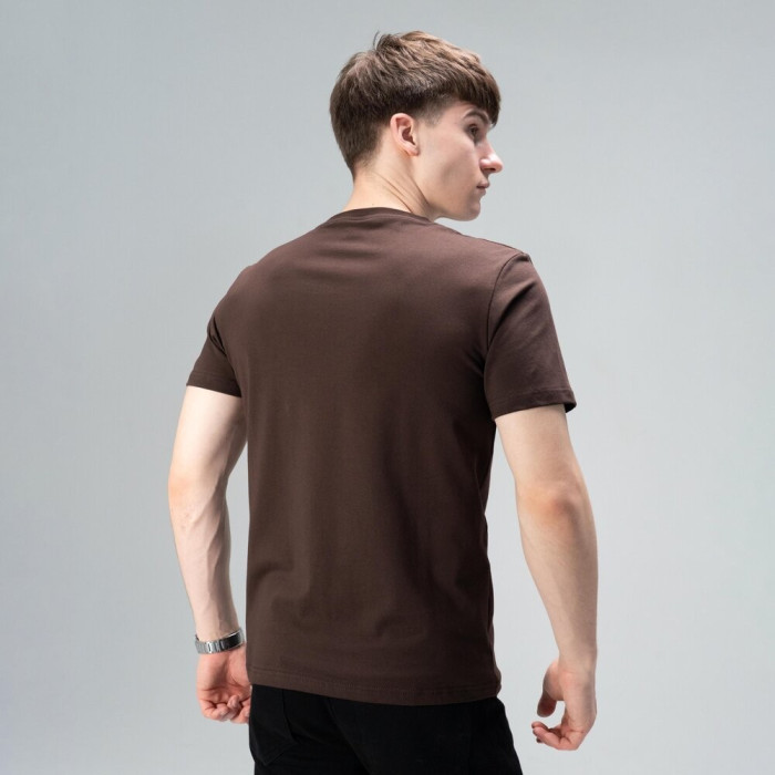 Футболка Slavni мужская повседневная шоколадная, Футболка Slavni Unity мужская хлопковая шоколадная