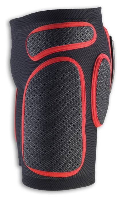 Шорты защитные спортивные UFO PADDED SOFT SHORTS XXL Black/red (SK09127)
