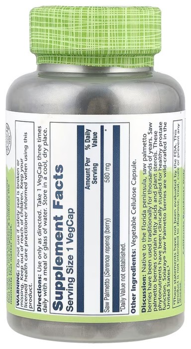 Saw Palmetto Berry 580mg - 180 vcaps