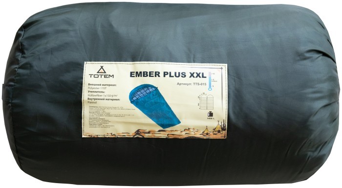 Спальный мешок Totem Ember Plus XXL одеяло с капюшом правый olive 190/90 UTTS-015