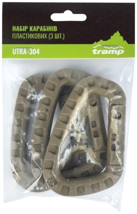 Набор пластиковых карабинов Tramp 3 шт coyote UTRA-304