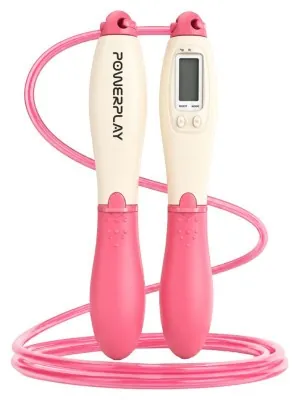 Скакалка з лічильником PowerPlay 4216 Jump Rope Розова 2.8 см.