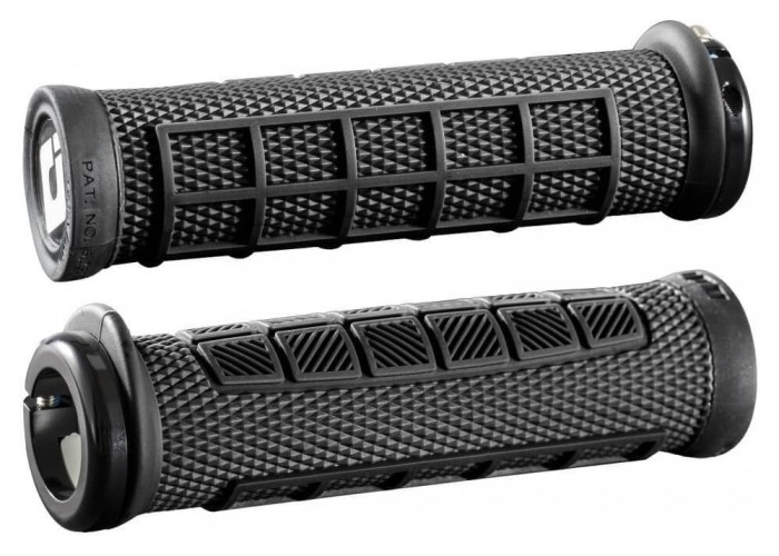 Гріпси ODI Elite Pro Black/Black w/Black clamp (чорні з чорними замками), укр, укр