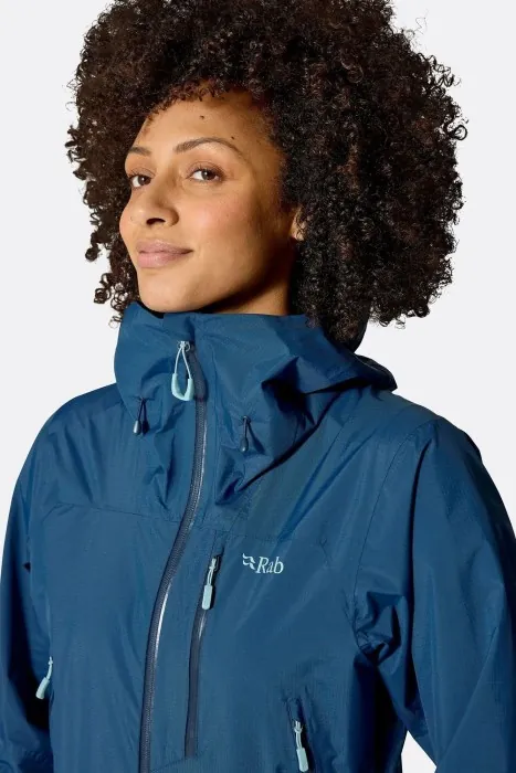 Мембранная женская куртка Rab Downpour Mountain Jacket Wmns, Bluebird, 10