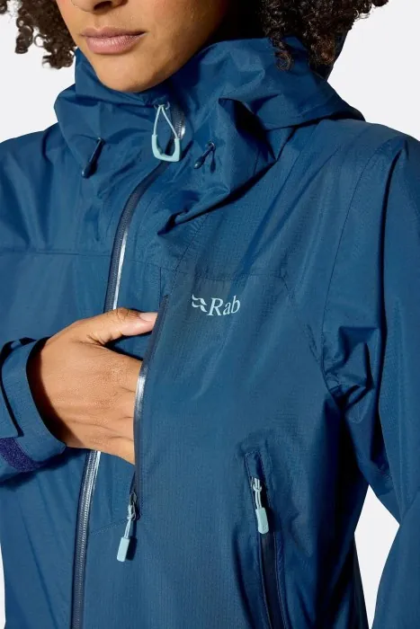 Мембранная женская куртка Rab Downpour Mountain Jacket Wmns, Bluebird, 10