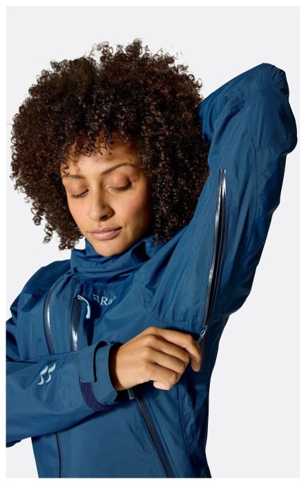 Мембранная женская куртка Rab Downpour Mountain Jacket Wmns, Bluebird, 10