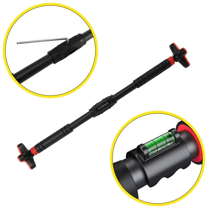 Турник раздвижной Cornix Pro+ 90-130 см XR-0287 Black/Red