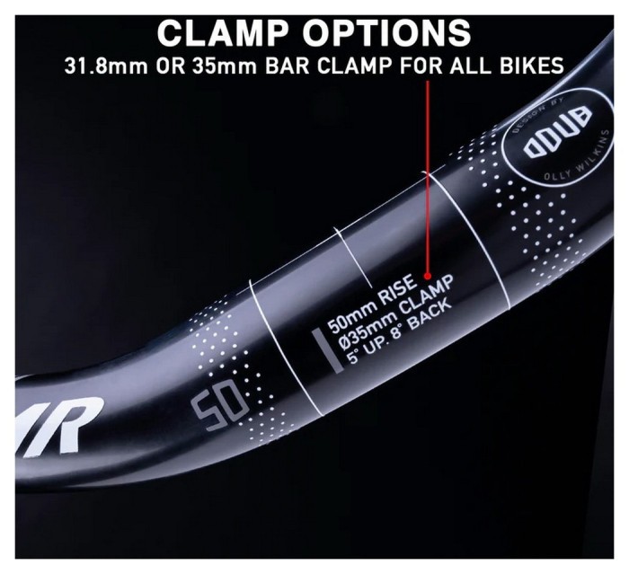 Кермо DMR ODUB BAR - 35 - 50mm Rise - Black