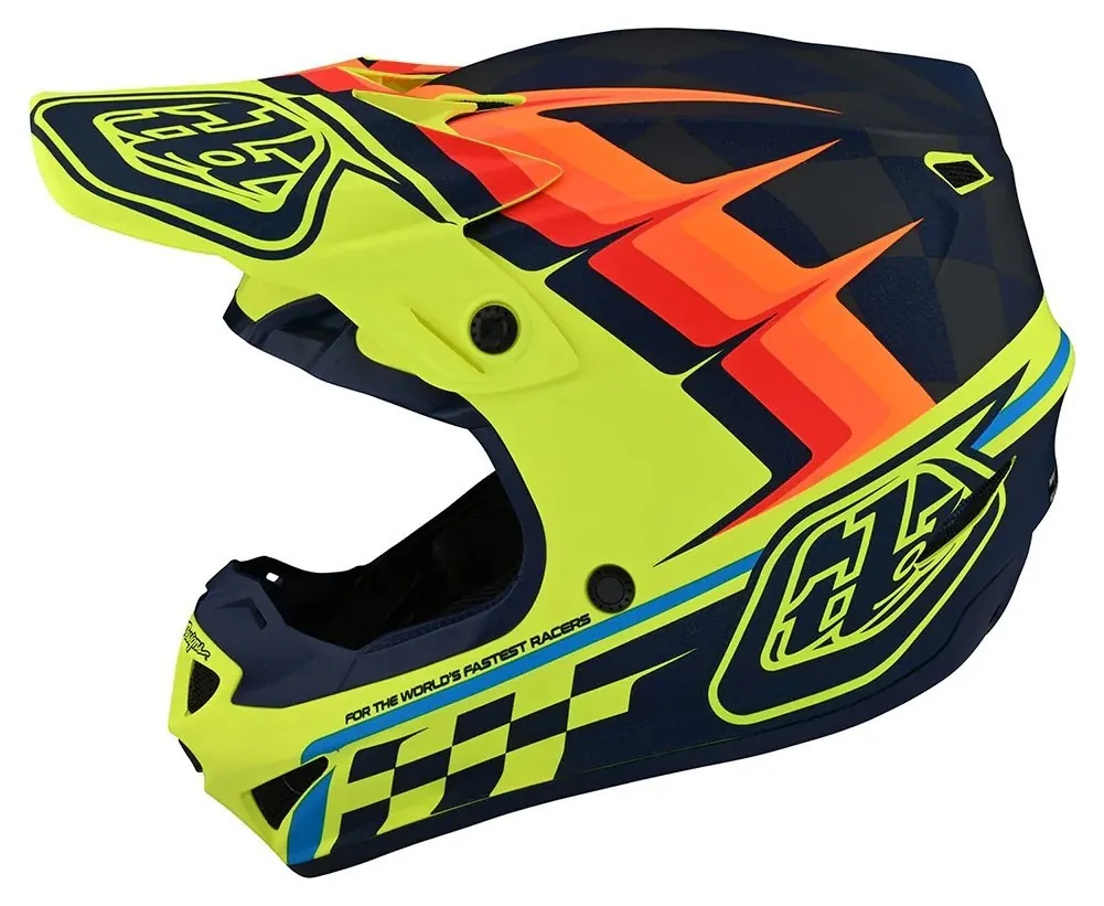 Шолом Troy Lee Designs SE4 Polyacrylite Warped Yellow XL (OBOD_109327055)