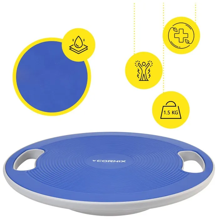 Балансировочная платформа Cornix круглая, пластиковая XR-0445 Blue/Grey