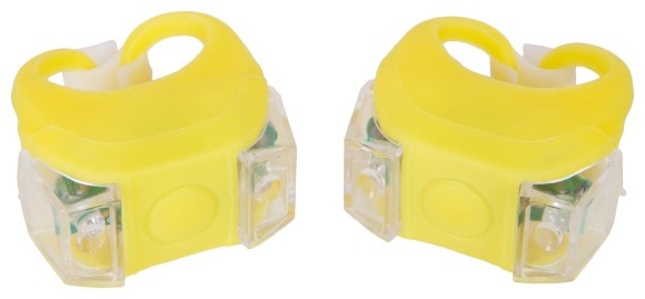 Мигалка 2шт BC-RL8002 біле+червоне світло LED силіконовий (жовтий корпус), укр