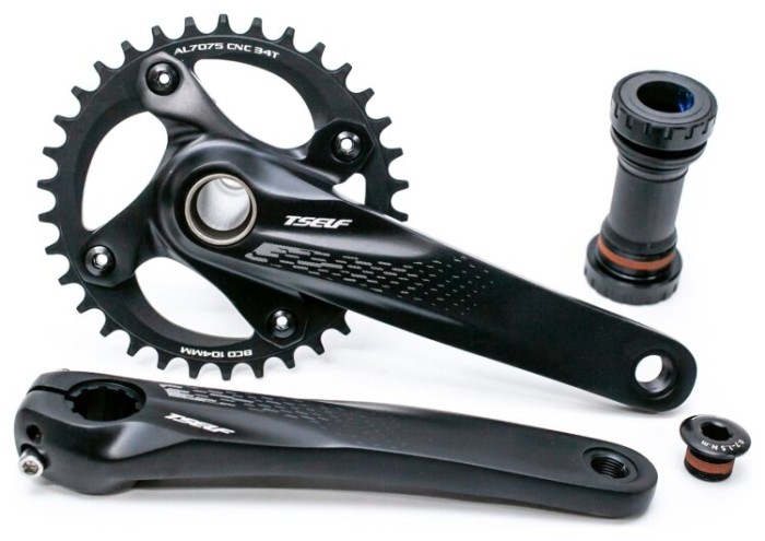 Шатун алюм. L175мм 34T T-Self AZ9-AS320 в комплекте с кареткой, с интегр.