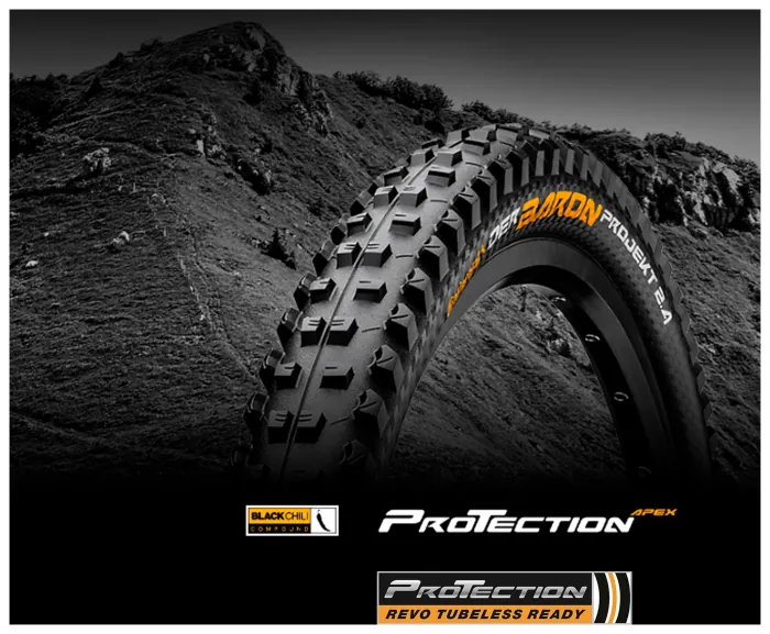 Покришка безкамерна Continental Der Baron Projekt 27.5 " x2. 6, чорна, складна, ProTection Apex, Skin