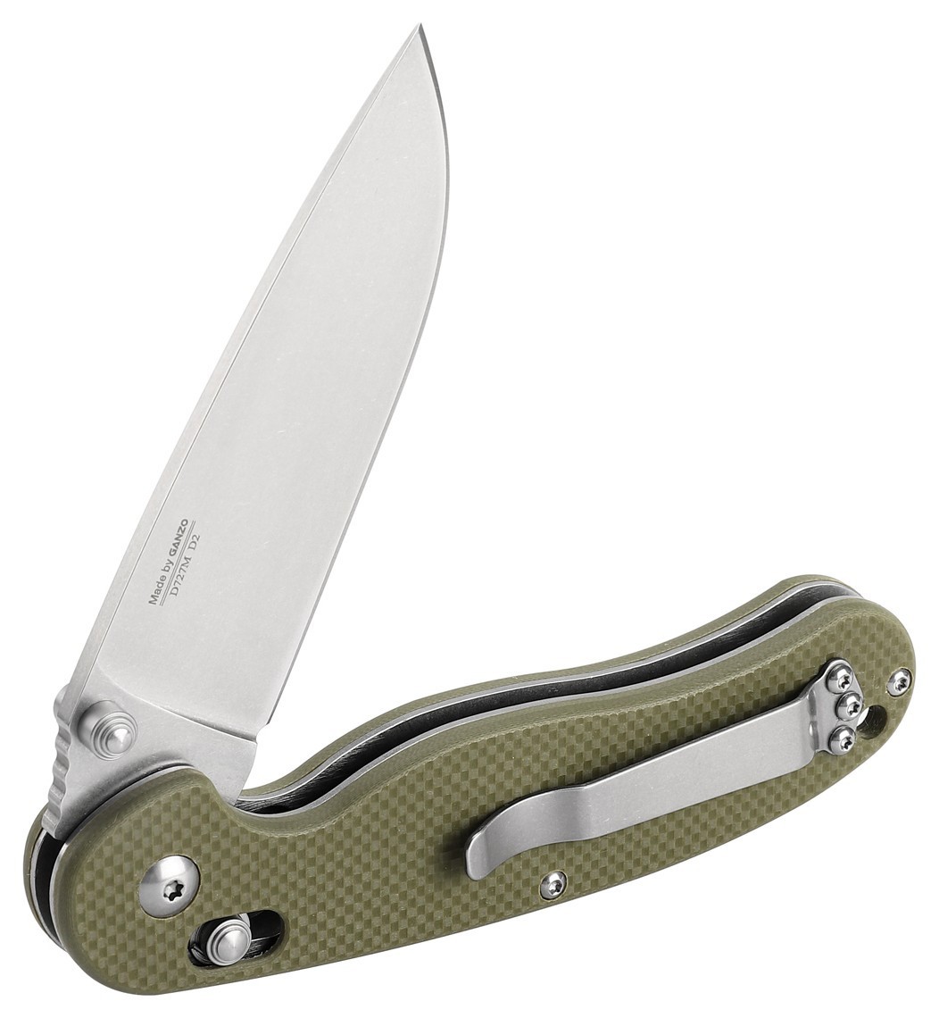 Нож складной Ganzo D727M-GR зеленый (D2 сталь)