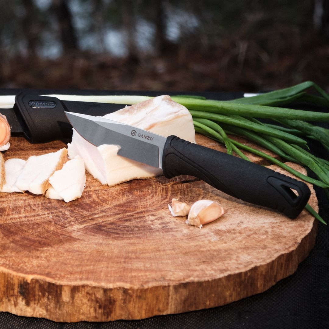 Ніж Ganzo G807-BK чорний з ножнами, укр, укр