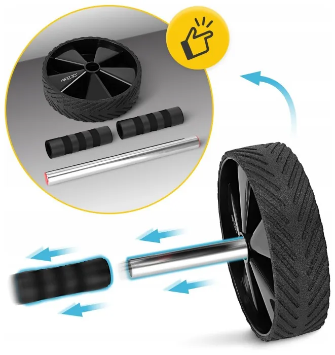 Ролик (гімнастичне колесо) для преса 4FIZJO Ab Wheel Black/Red (P-5907739311559)