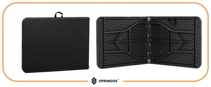 Стол садовый кейтеринговый Springos 180 x 75 см складной GF0056 Black