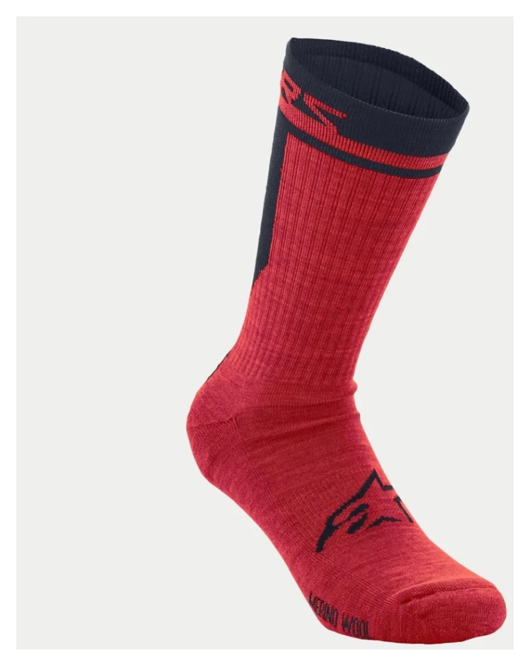 Шкарпетки Alpinestars MERINO SOCKS 24 RED BLACK, L (SPT_1701721-31-L)