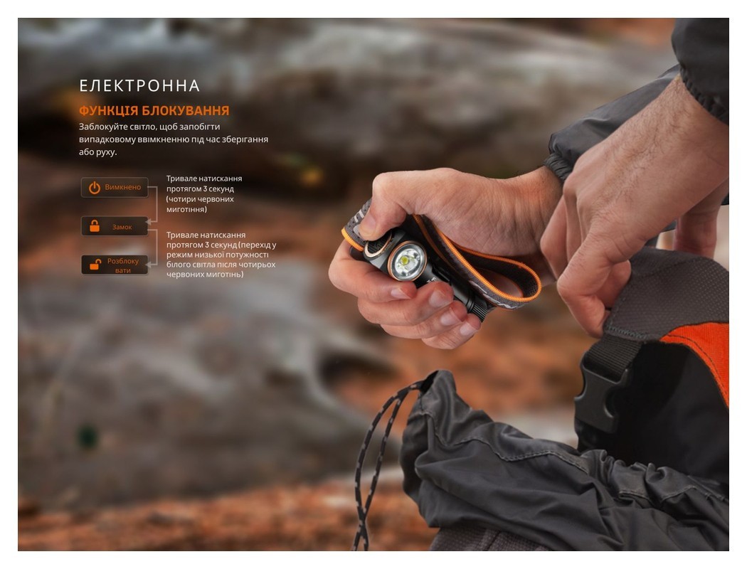 Фонарь налобный с красным светом Fenix HM23 V2.0 300 лм