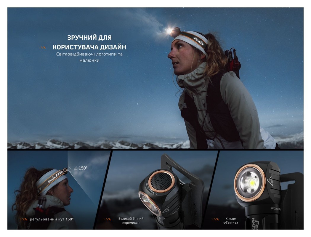 Фонарь налобный с красным светом Fenix HM23 V2.0 300 лм