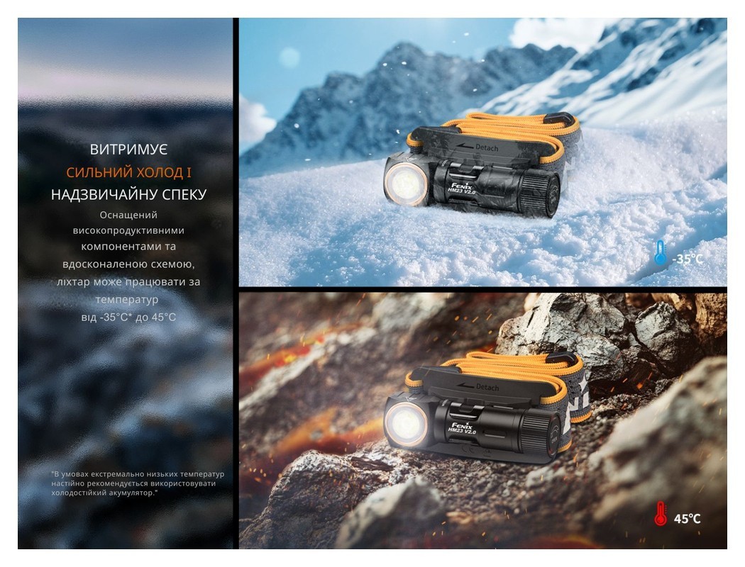 Фонарь налобный с красным светом Fenix HM23 V2.0 300 лм