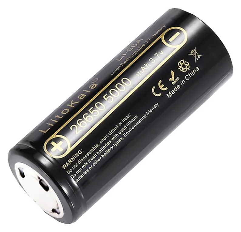 Акумулятор Liitokala Lii-50A-JT 5000 mAh 20A 26650 Li-ion (FNR_Lii-50A-JT)