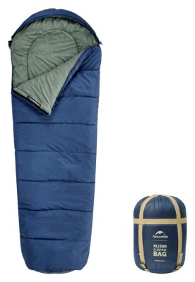 Спальник с капюшоном Naturehike MJ300 CNK2300SD014, темно-голубой