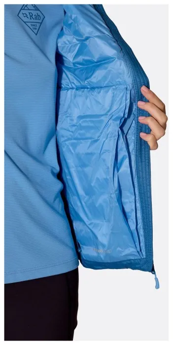 Легкий женский пуховик Rab Microlight Jacket Wmns, Dark Bluebird, 10