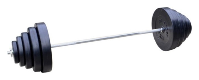Штанга для жиму на 75 кг з хромованим грифом., укр, укр