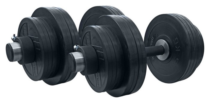 Гантелі гумові олімпійські RN-Sport 2 шт по 36 кг, укр, укр