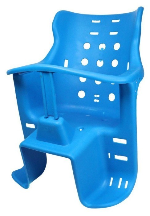 Крісло на багажник Пластик синій VLT BC-13, укр, укр