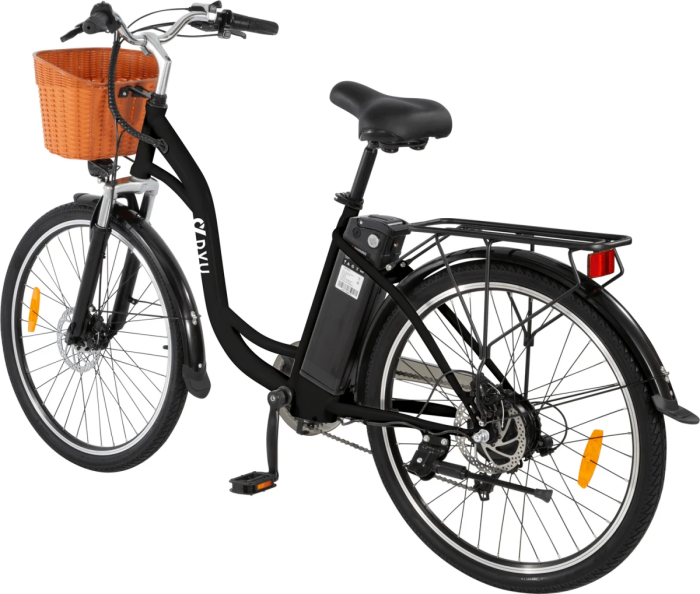 Електровелосипед міський DYU C6 (250 Вт; 12,5 А/год; 36 В), колеса 26", з ручкою газу, чорний