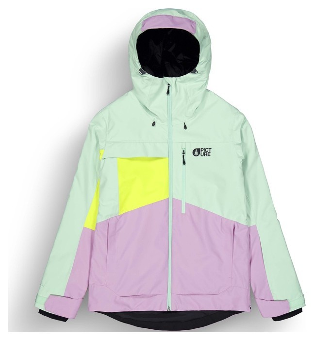 Picture Organic куртка лижна Seen W 2025 silt green-acid lime-orchid L, укр, укр
