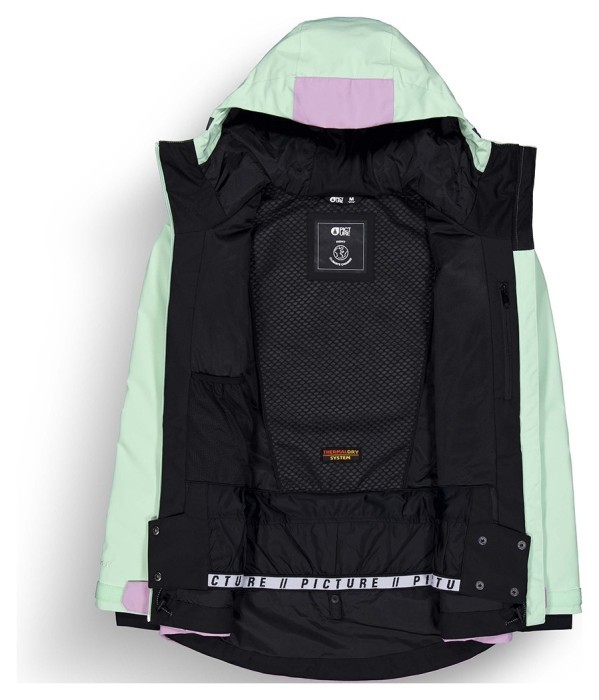 Picture Organic куртка лижна Seen W 2025 silt green-acid lime-orchid L, укр, укр