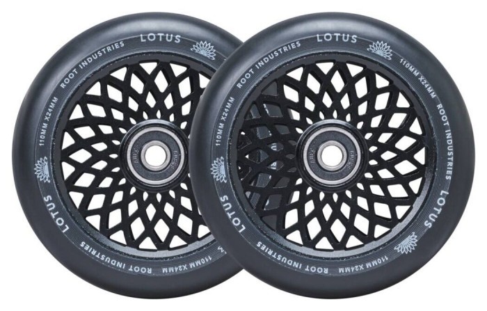 Колеса для трюкового самокату Root Lotus Pro 110mm (пара) - Black/Black, укр, укр