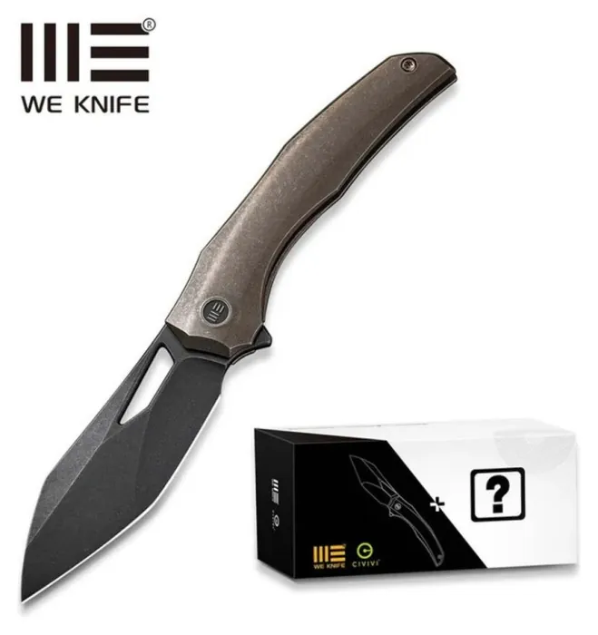 Нож складной туристический WE Knife Ignio Mystery Box, (8.4 см) CPM 20CV/титан 6AL4V бронзовый