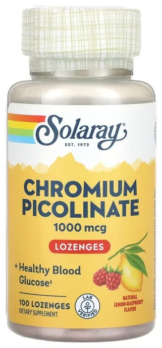 Chromium Picolinate 1000mcg - 100 lozenges Lemon-Raspberry