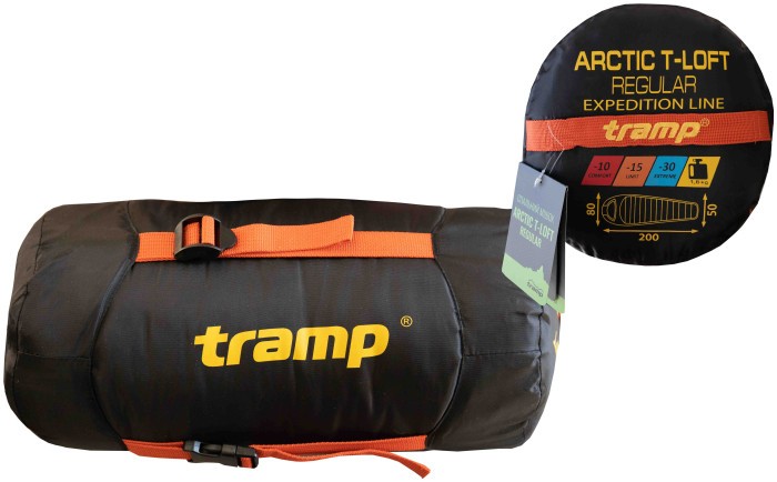 Спальний мішок Tramp Arctic Regular кокон правий orange/grey 200/80-50 UTRS-048R
