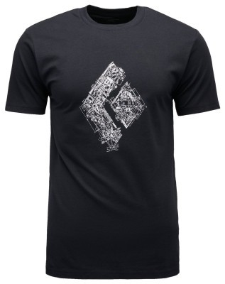 Мужская футболка Black Diamond M Engineered Diamond SS Tee, Black, M