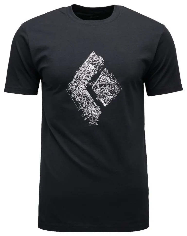 Футболка чоловіча Black Diamond M Engineered Diamond SS Tee, Black, M (SHM_BD 7524720002MED1)
