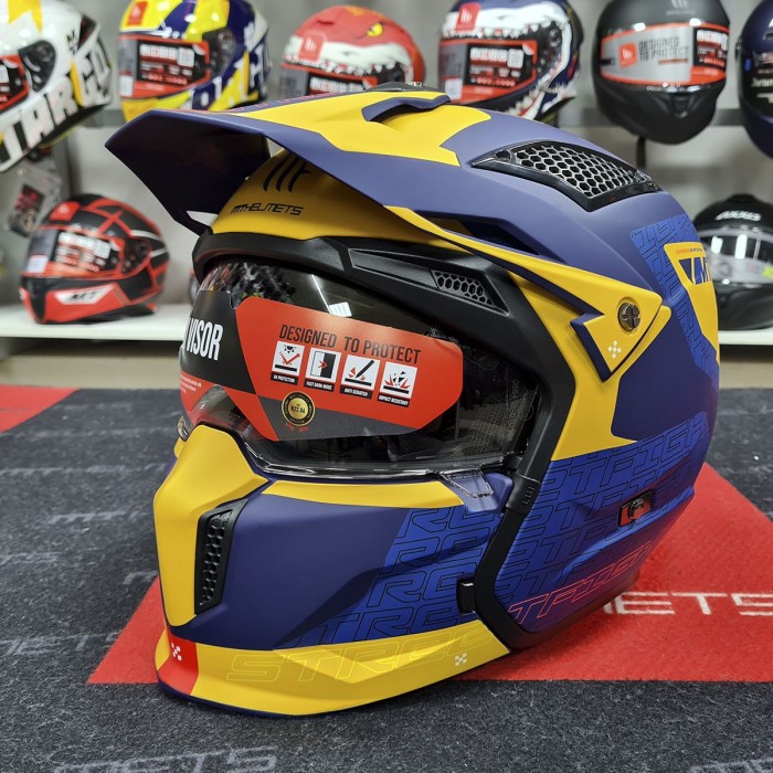 Мотошолом MT STREETFIGHTER SV S Totem C3 Matt Yellow ECE2206