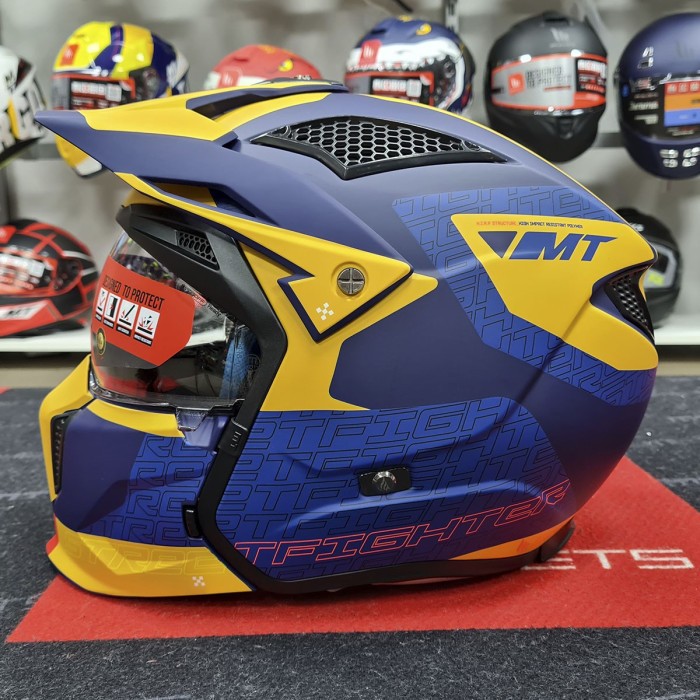 Мотошолом MT STREETFIGHTER SV S Totem C3 Matt Yellow ECE2206
